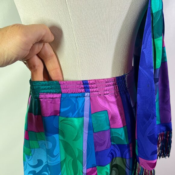 Vintage Anne Crimmins for Umi Skirt and Scarf Set Matching Silk Size 4 - Picture 6 of 13